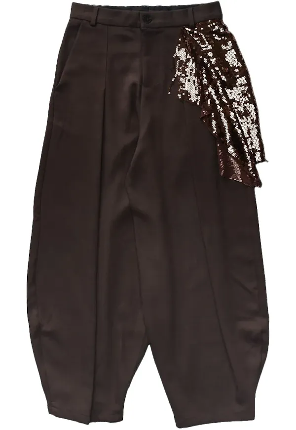 Edward Cuming Kickout Drape byxor - Brun