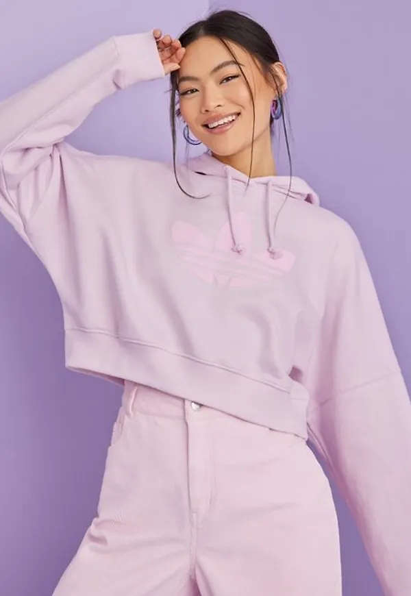 Adidas Originals Cropped Hoodie Hoodies Pink