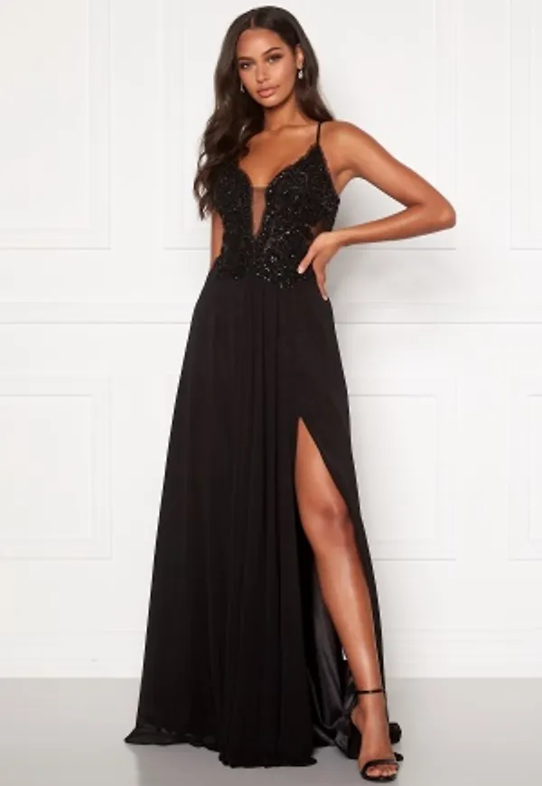 Christian Koehlert Embellished Prom Dress Phantom Black 42
