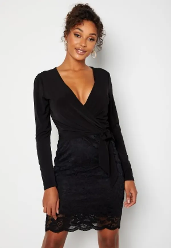 Happy Holly Ella Lace Dress Black 40