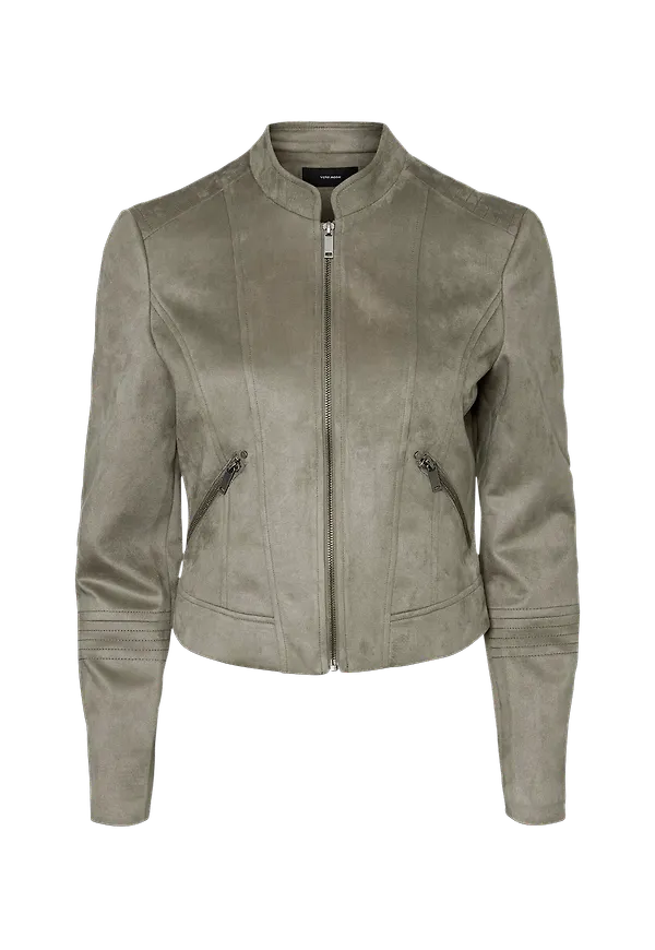 Vero Moda - Jacka vmSummersiv Faux Suede Short Jacket - Brun