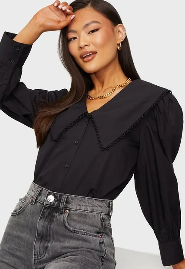 Only Onlthea Life Ls Pop Bc Dnm Blouse Q Skjortor Black
