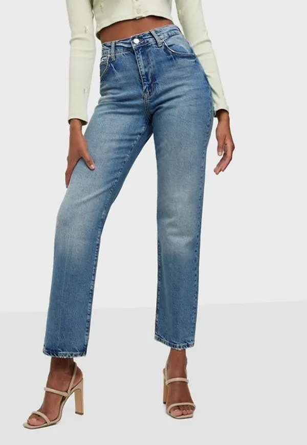 Pieces Pcelan Hw Straight Flared Jeans Straight