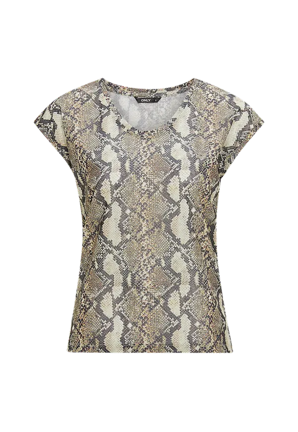 Only - Topp onlSilvery SS Lurex Top - Natur