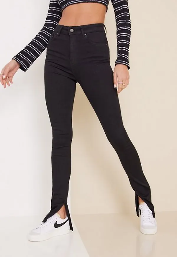NLY Trend Superstretch Slit Long Jeans Skinny