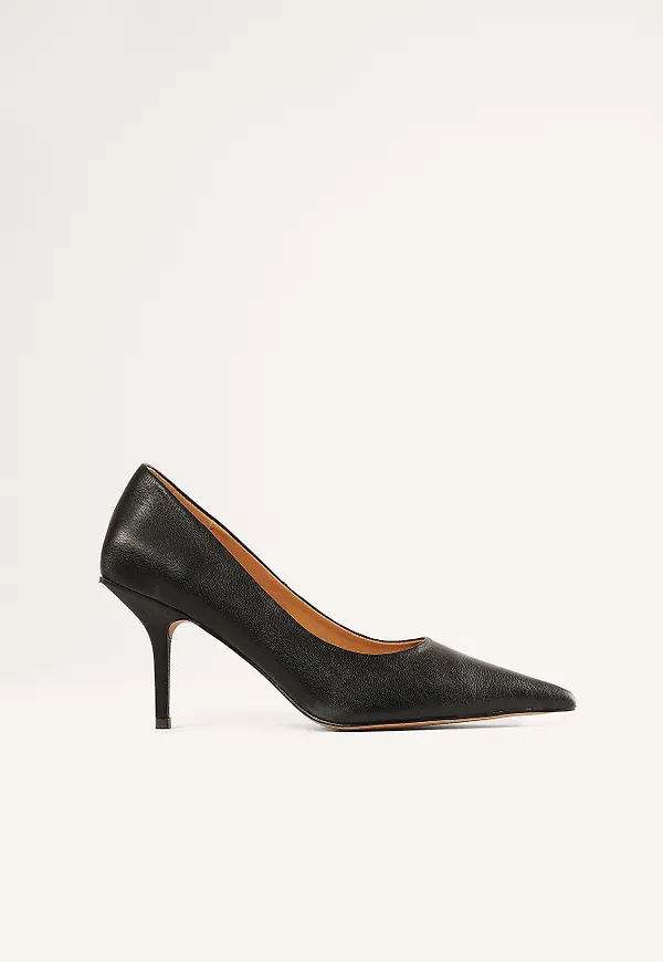 NA-KD Shoes Squared Counter Pumps - Black