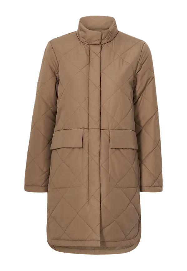 Selected FEMME - Kappa slfNaddy Quilted Coat - Brun