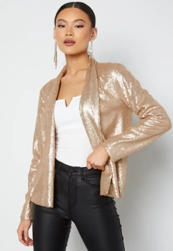 VILA Audrey Sequin 3/4 Blazer Frosted Almond 42