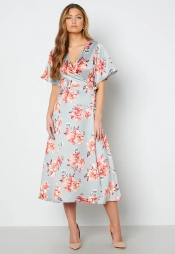 Bubbleroom Occasion Scala dress Dusty green / Floral 42