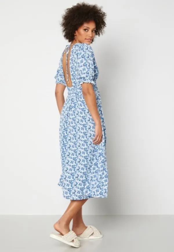 Y.A.S Susla 2/4 Ankle Dress Eggnog Flower L