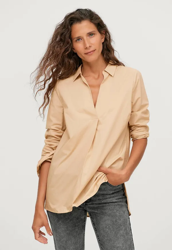 Saint Tropez - Skjorta BrendaSZ LS Shirt - Natur
