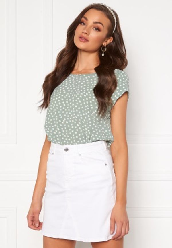 ONLY Vic SS Aop Top Chinois Green/ Dot 34