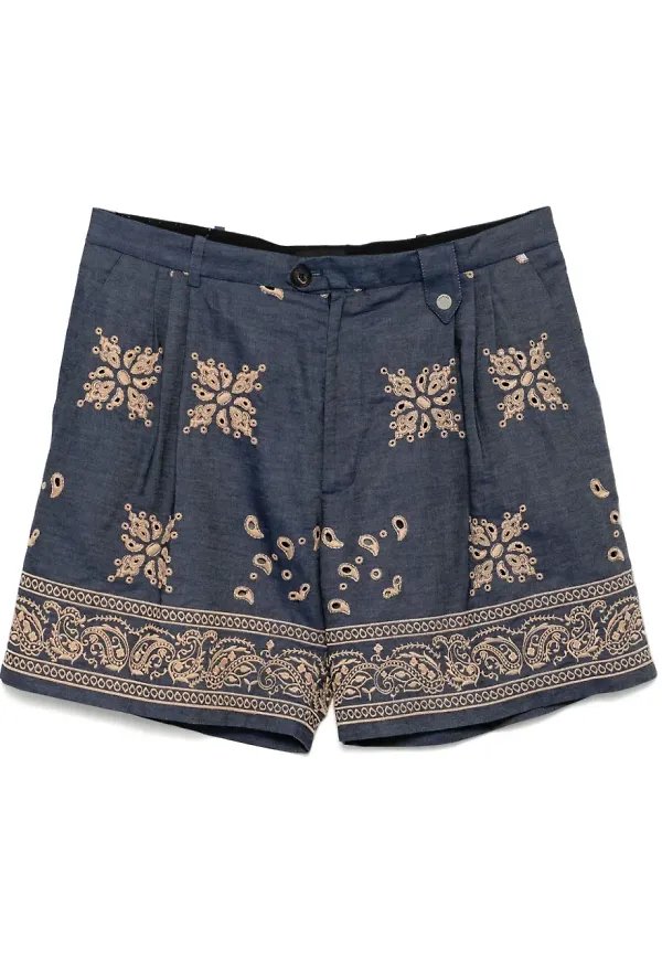 EGONlab. spetsshorts med brodyr - Neutral