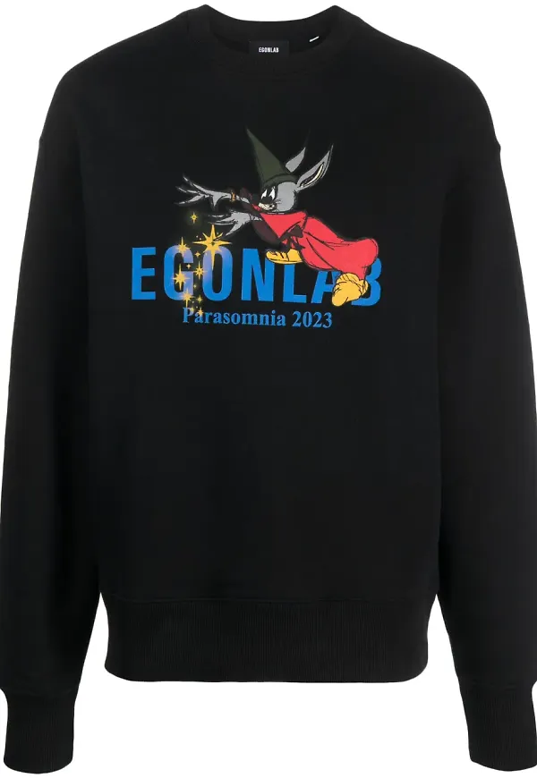 EGONlab. sweatshirt med logotyp - Svart
