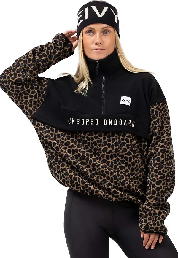 Eivy Women's Ball Fleece Leopard / Black