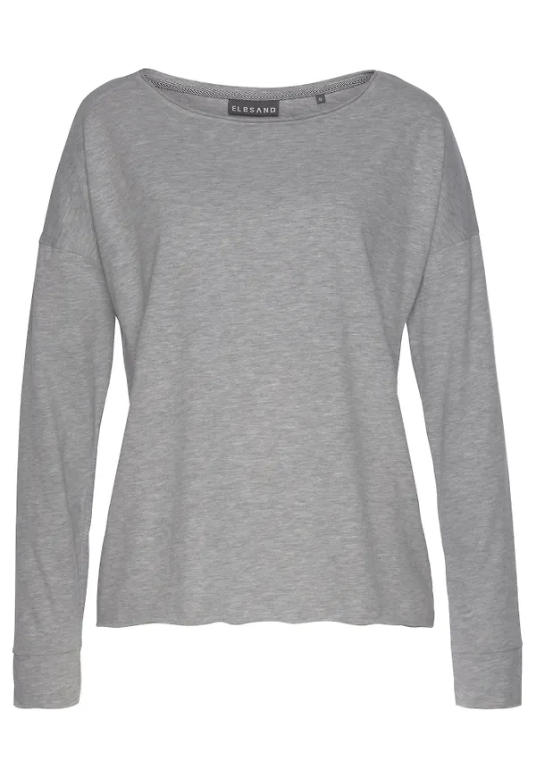 Elbsand T-shirt 'Eltje' ljusgrå / gråmelerad