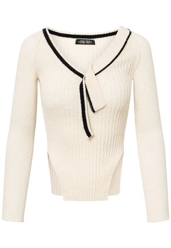 Elena Velez stickat linne - Neutral