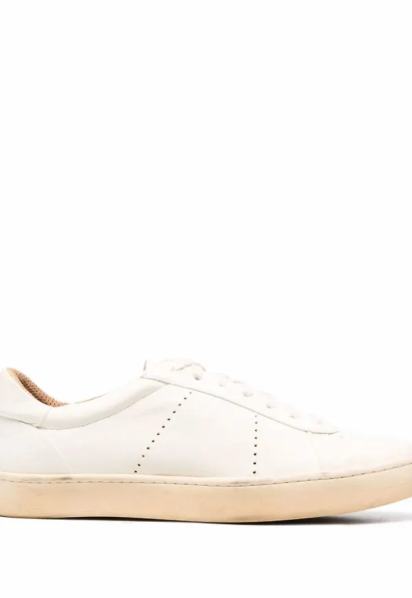 Eleventy låga lädersneakers - Neutral