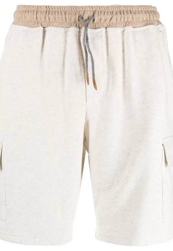 Eleventy träningsshorts med fickdetalj - Neutral