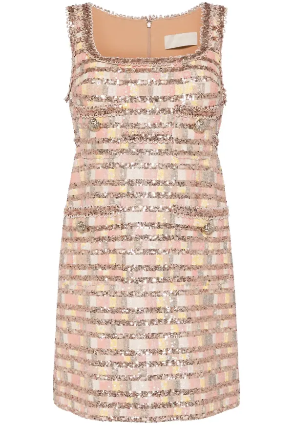 Elie Saab Camaleonte miniklänning med paljetter - Neutral – Farfetch