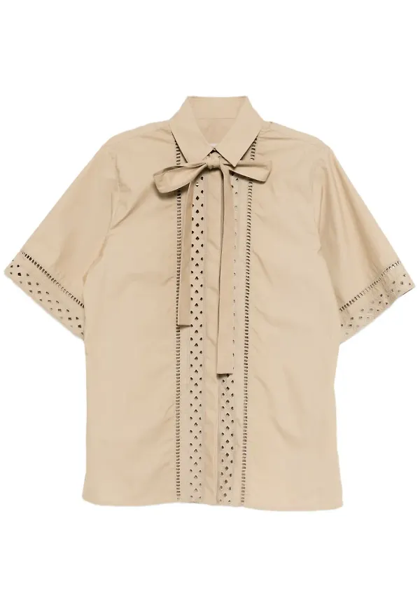 Elie Saab skjorta med brodyr - Grå