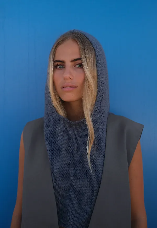 Elin Warnqvist x NA-KD Stickad balaklava - Blue
