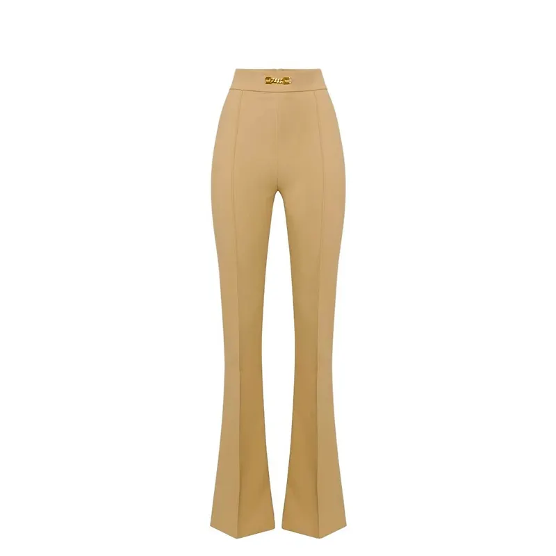 Elisabetta Franchi - Byxor - Beige - Dam - Storlek: M