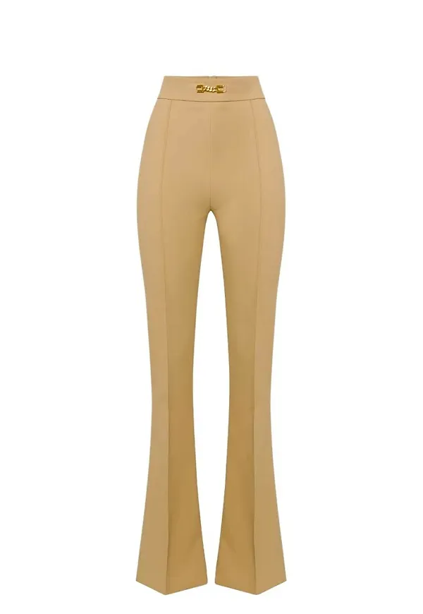Elisabetta Franchi - Byxor - Beige - Dam - Storlek: M