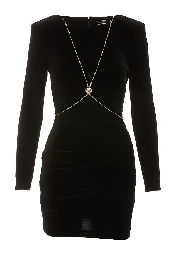 Elisabetta Franchi - Klänningar - Svart - Dam - Storlek: M,S,Xs,2Xs