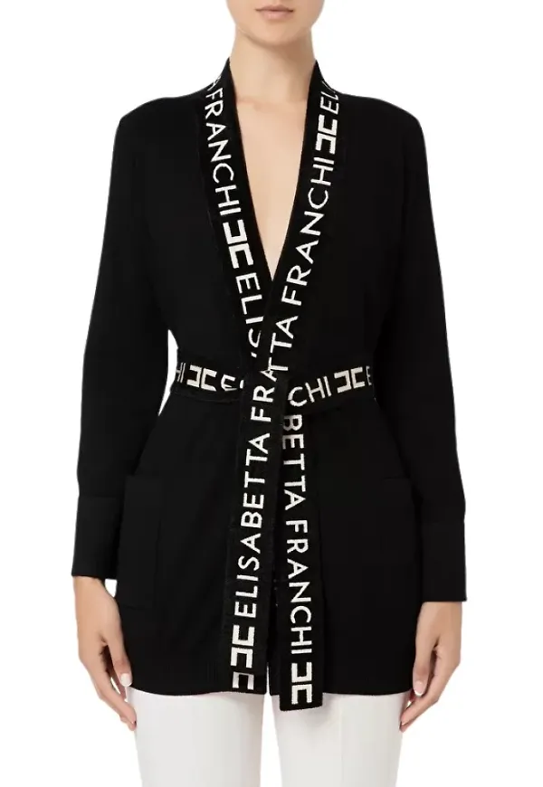Elisabetta Franchi - Koftor - Svart - Dam - Storlek: 2XL
