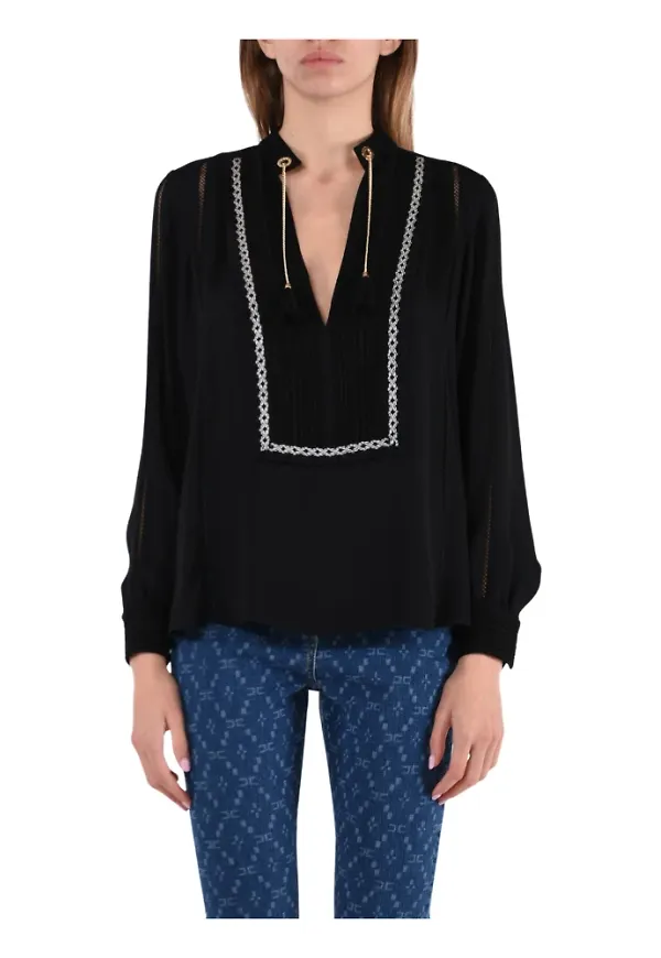 Elisabetta Franchi Blouses Svart, Dam