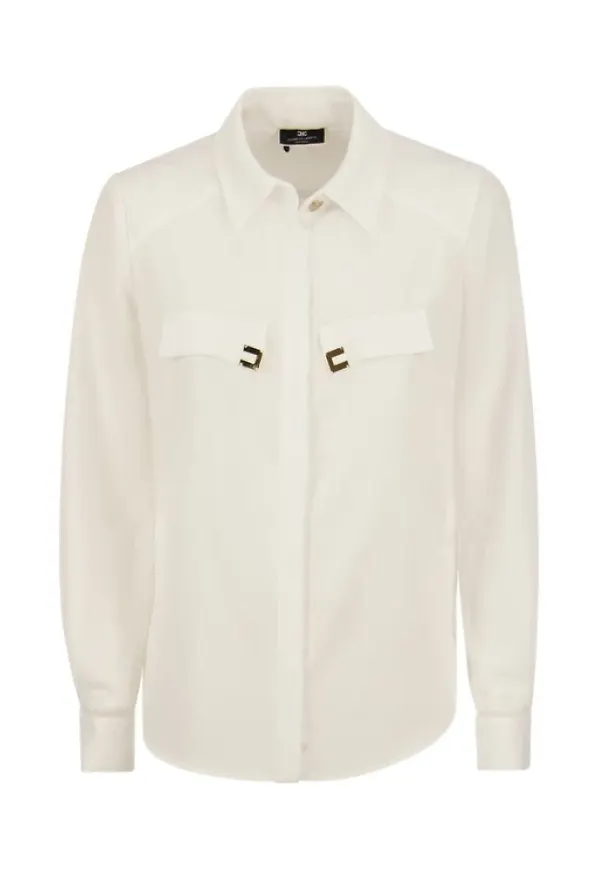 Elisabetta Franchi Casual Shirts Vit, Dam
