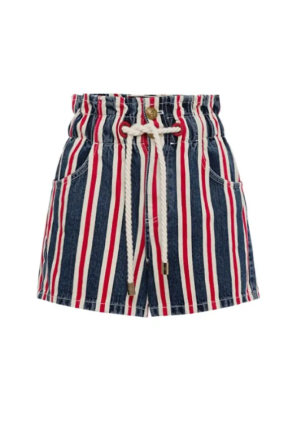 Elisabetta Franchi Jeans shorts Blå, Dam