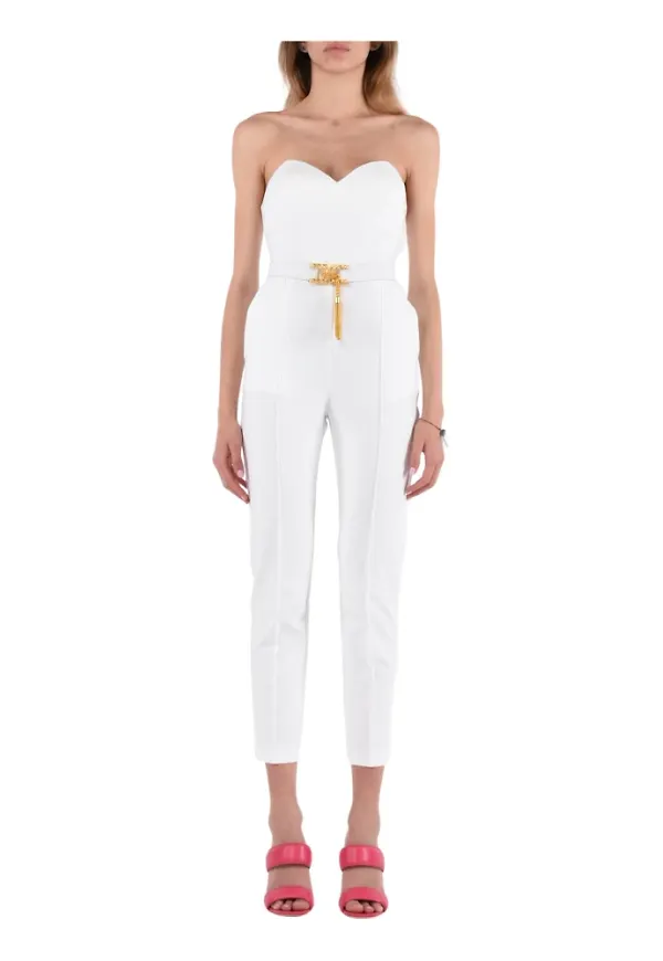 Elisabetta Franchi Jumpsuits Vit, Dam