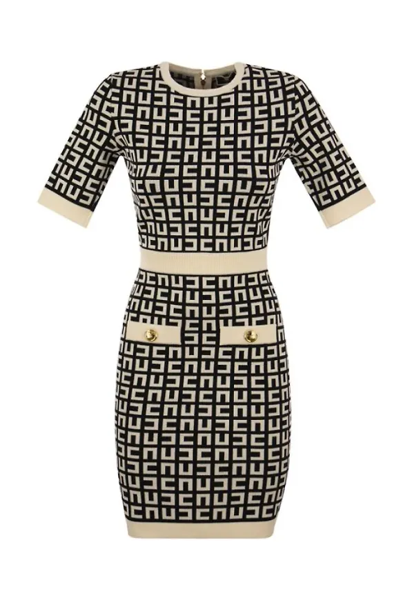 Elisabetta Franchi Knitted Dresses Svart, Dam