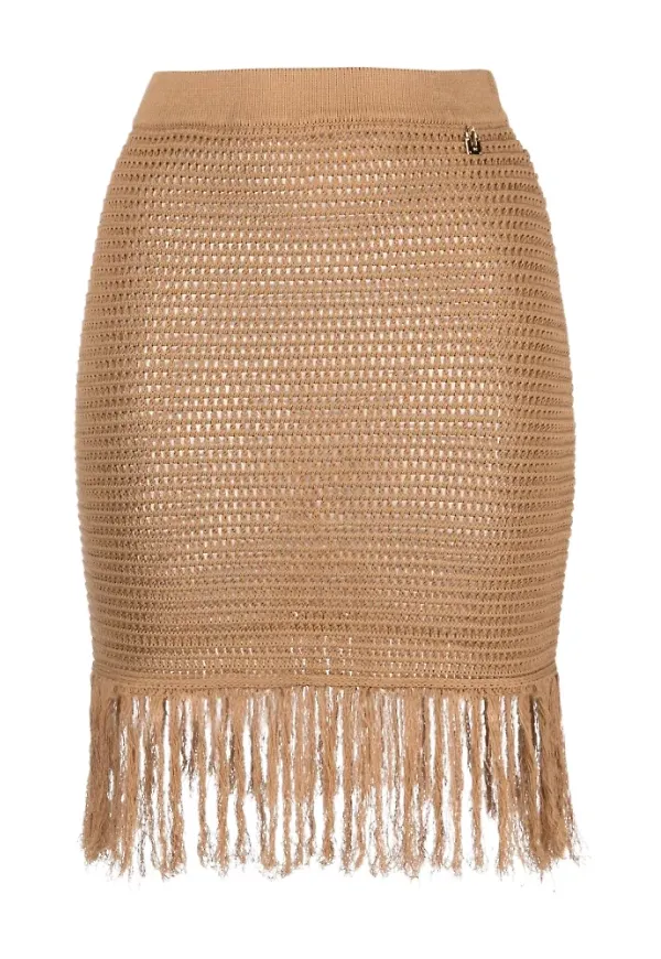 Elisabetta Franchi Kort kjol Beige, Dam
