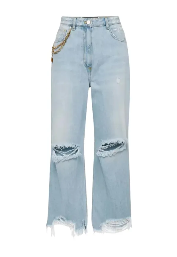 Elisabetta Franchi Löst sittande jeans Blå, Dam