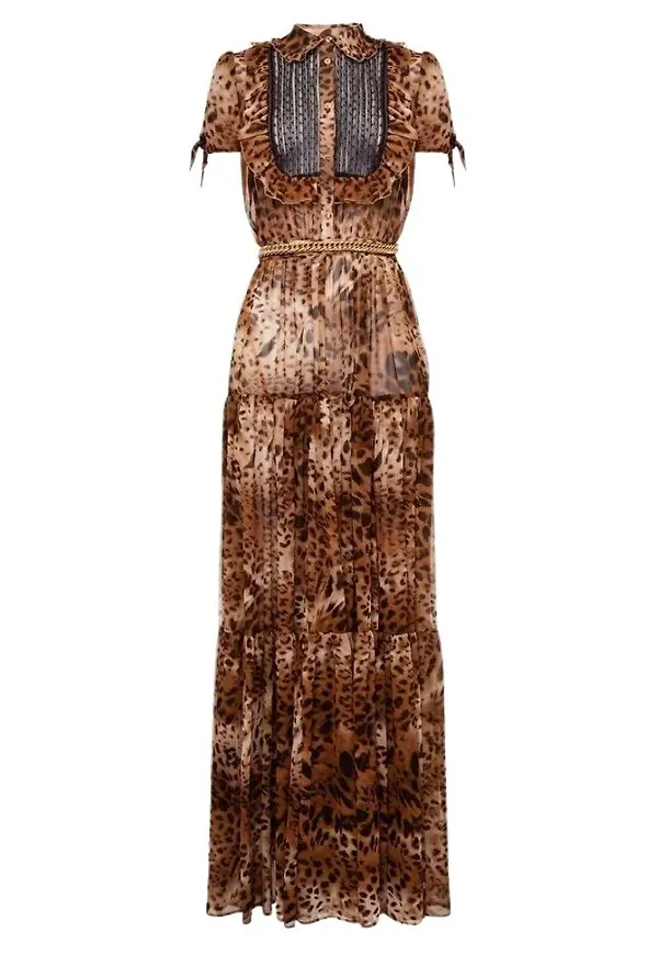 Elisabetta Franchi Maxi Dresses Brun, Dam