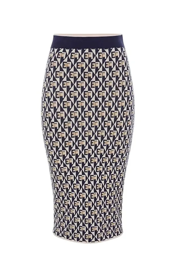Elisabetta Franchi Midi Skirts Blå, Dam