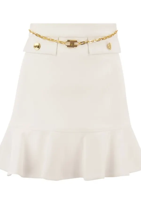 Elisabetta Franchi Short Skirts Beige, Dam