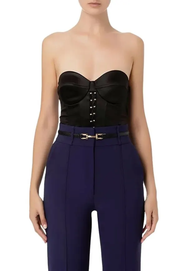 Elisabetta Franchi Sleeveless Tops Svart, Dam