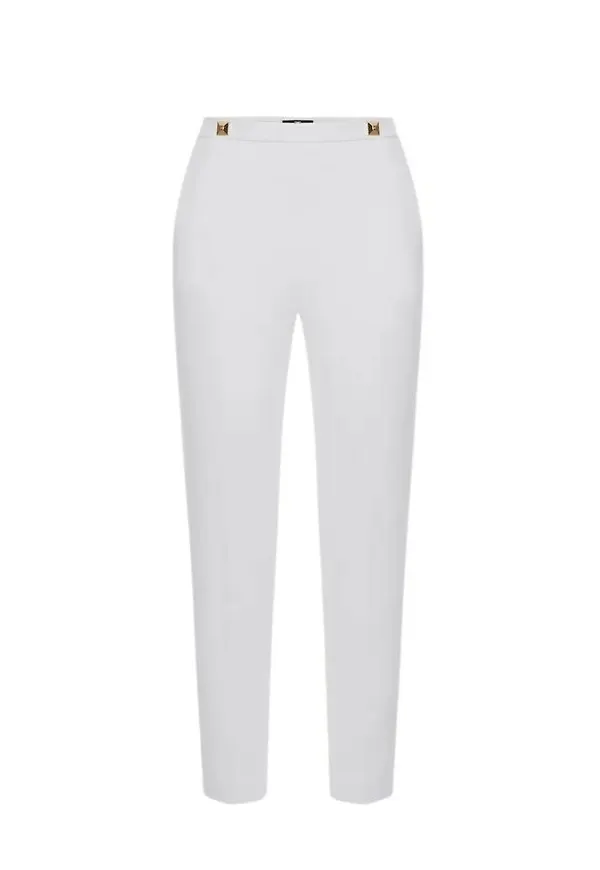 Elisabetta Franchi Slim-fit Trousers Vit, Dam