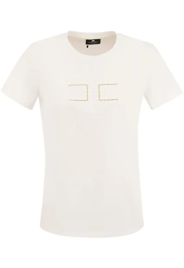 Elisabetta Franchi T-Shirts Vit, Dam