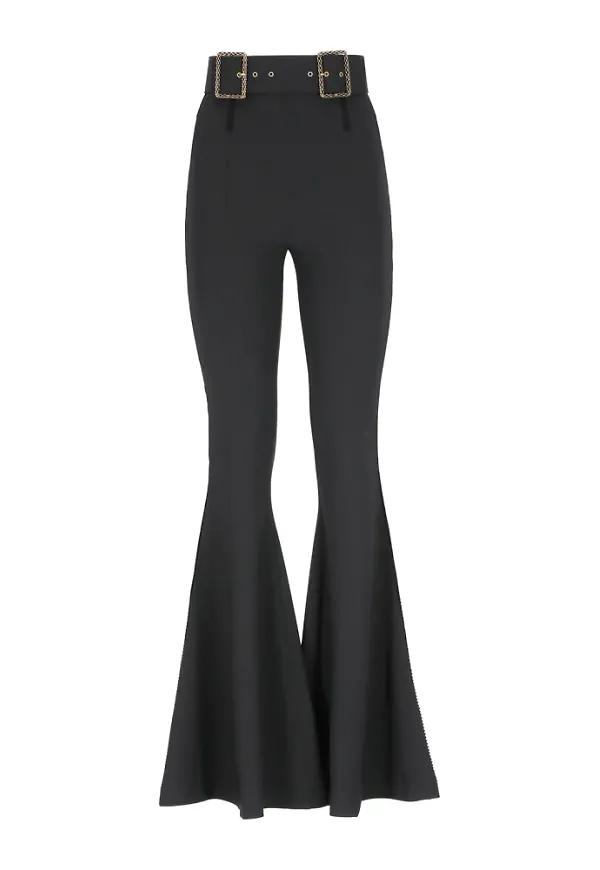 Elisabetta Franchi Wide Trousers Svart, Dam