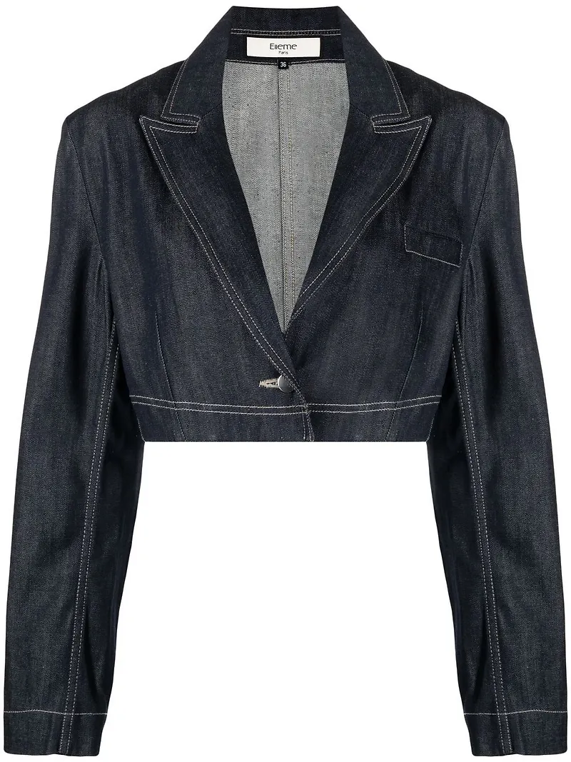 Elleme kort jeansjacka - Blå