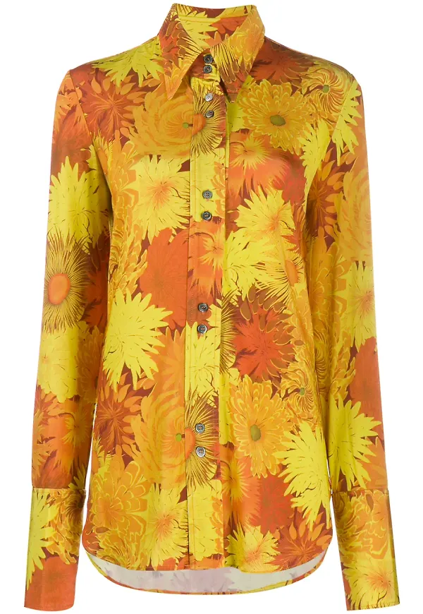 Ellery blommig skjorta - Orange