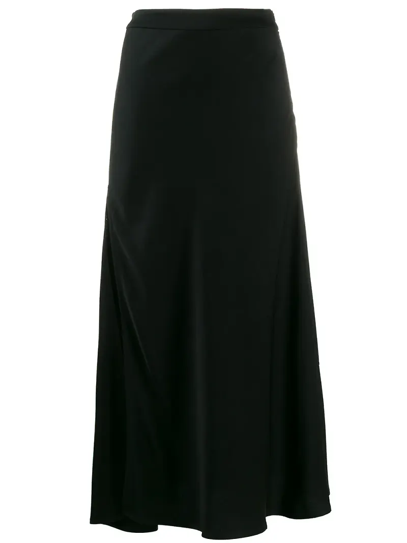 Ellery draperad kjol med slits - Svart