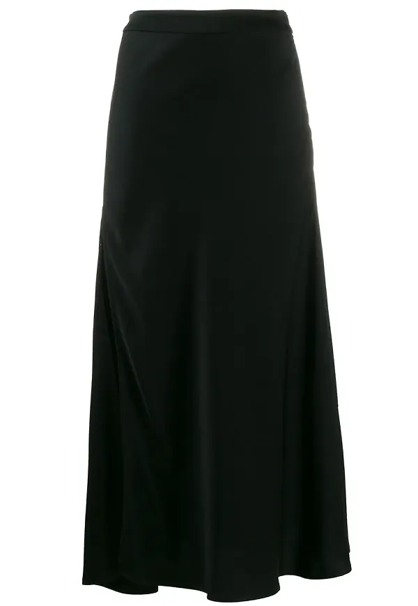 Ellery draperad kjol med slits - Svart