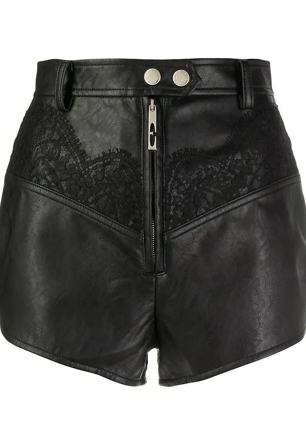 Ellery shorts med spetsinslag - Svart