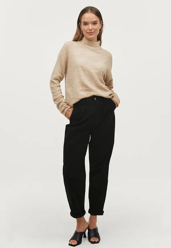 Ellos - Byxor Penny Slouchy Fit - Svart